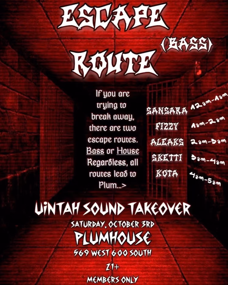 Flyer for Escape Route (Bass)
